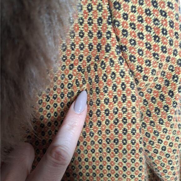 Retro Penny Lane Coat Merona Fur Collar 60s Style Mod Wool Blend Women's Small - Picture 14 of 15